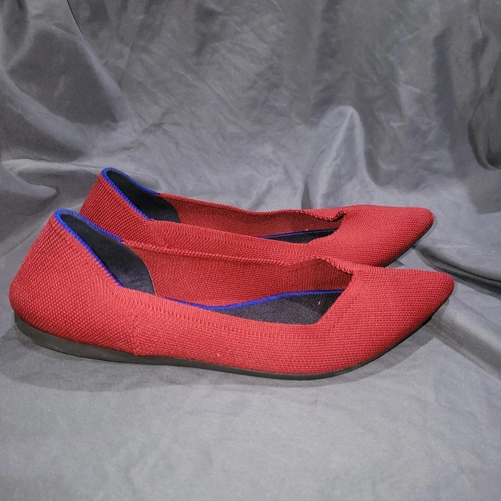 Rothy's The Point Chili Red Flats Women's 10